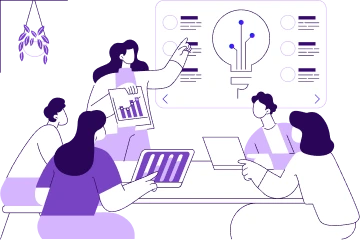 Ilustración de laboratorio de innovación
